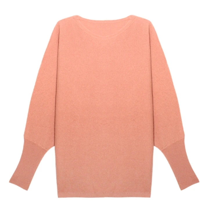 saraphillipsBaby山羊绒一字领蝙蝠袖中长款套头衫