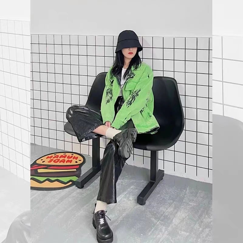 美式复古网红重工牛仔外套秋冬款