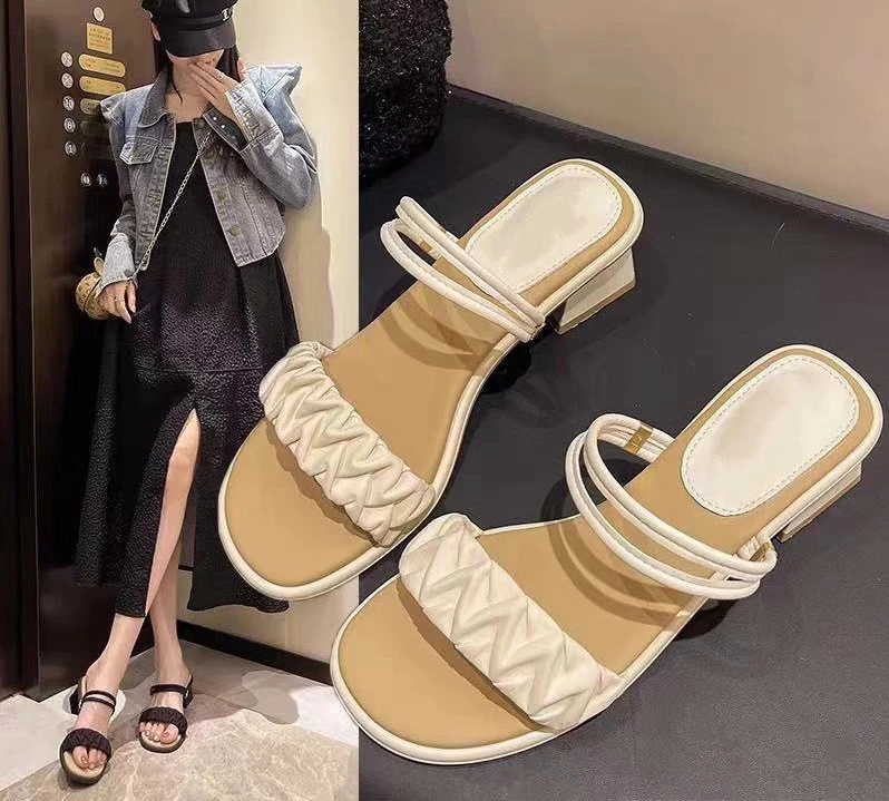 小皮匠88-102凉鞋时尚百搭夏季外穿凉拖鞋女鞋网红粗跟沙滩韩版