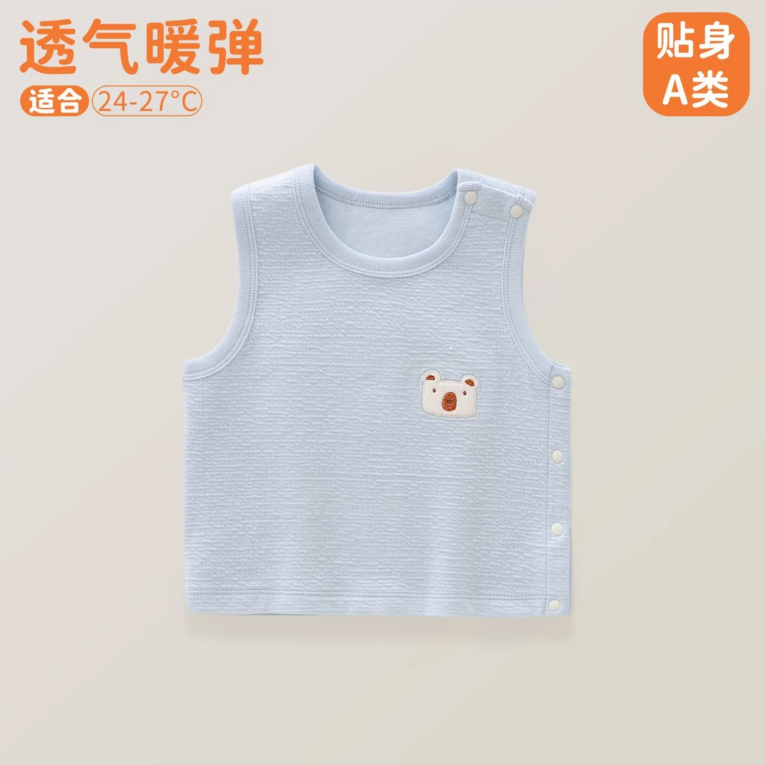 婴幼儿童装马甲宝宝春秋装泡泡棉四季款外穿衣服男女孩背心