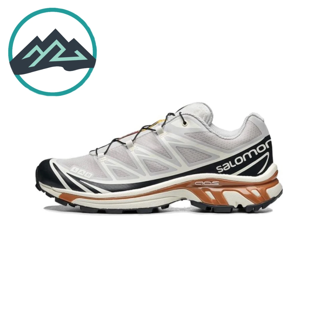 Salomon 萨洛蒙 XT-6 复古户外机能骑行徒步跑鞋 灰白色 471366