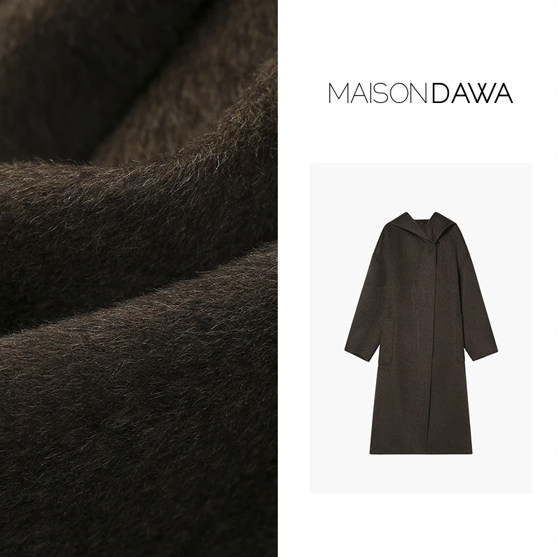 DAWA【黑标中古连帽大衣】大娃高个子加长镇店招牌高奢款43WT21041