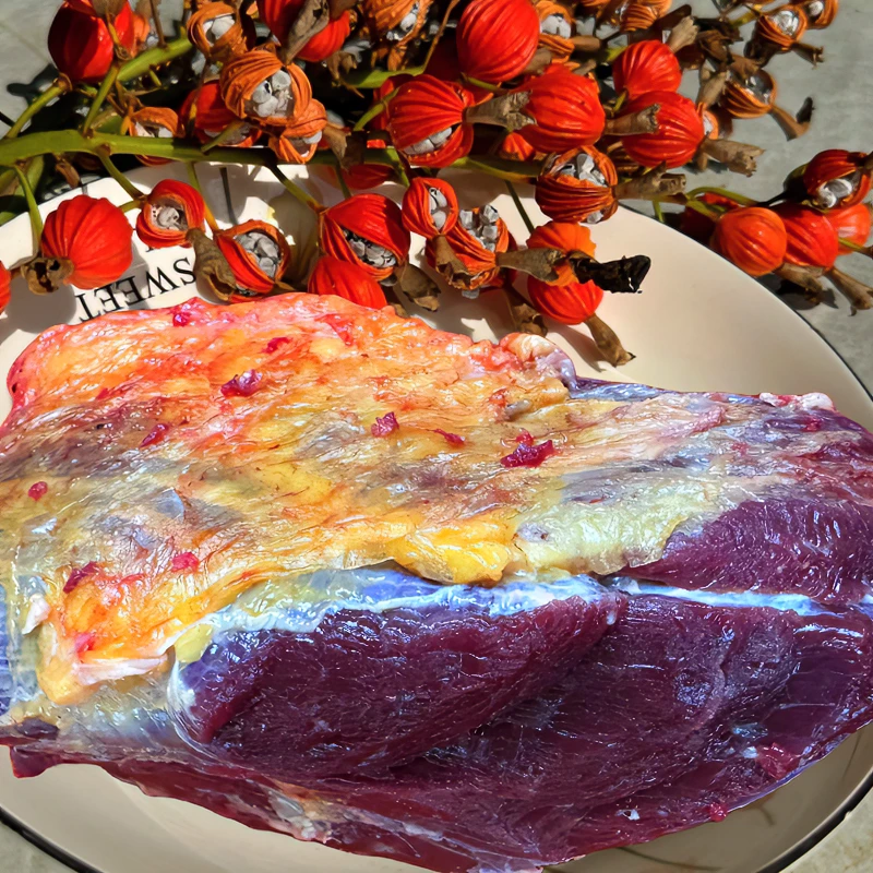 贵州正宗散养跑山土黄牛肉《后腿肉》现称现卖，农家土黄牛肉
