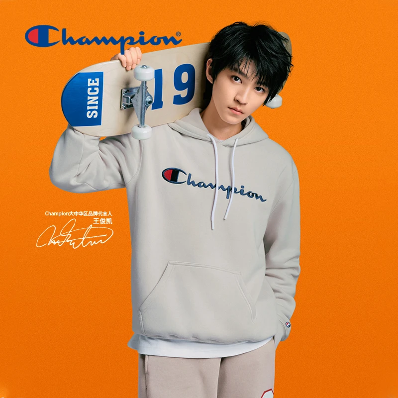Champion冠军【王俊凯同款】新款美式加绒男友感卫衣EM-YSW16