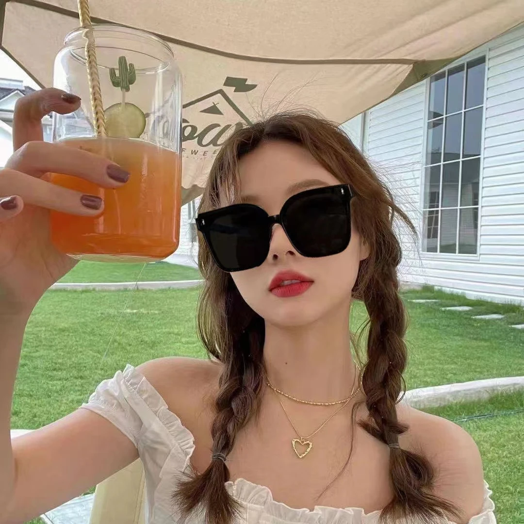 夏季防紫外太阳镜时尚复古大框白色明星网红太阳镜男女同款墨镜