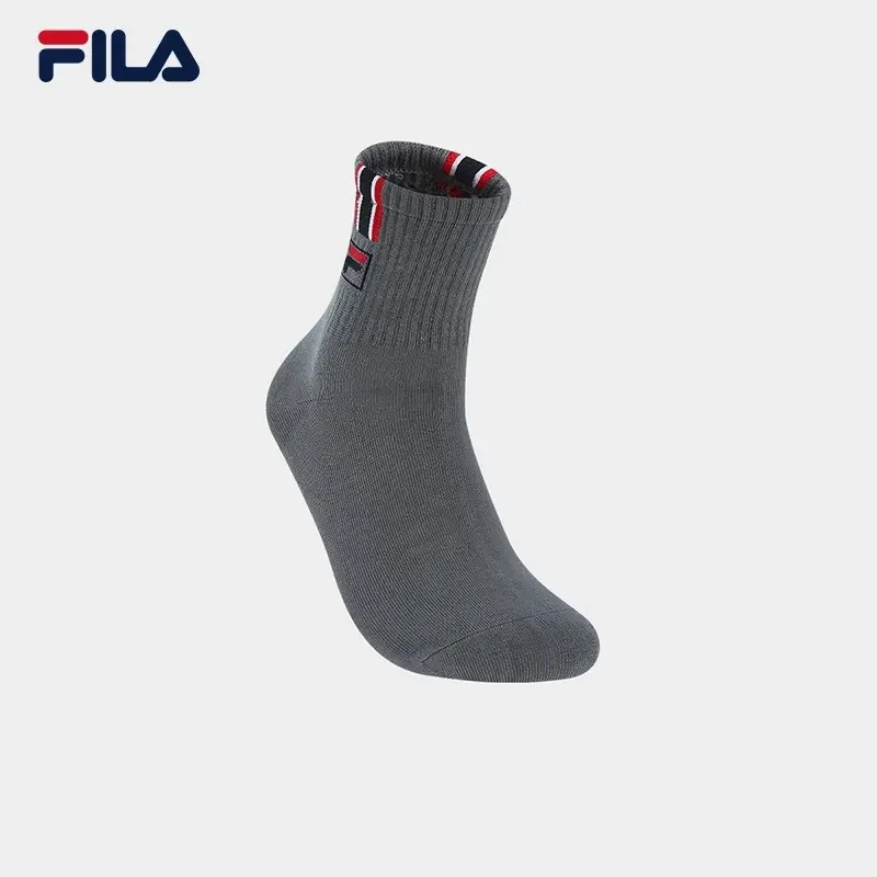 fila斐乐官方2024冬季新款运动袜休闲简约舒适中筒袜F13M443302