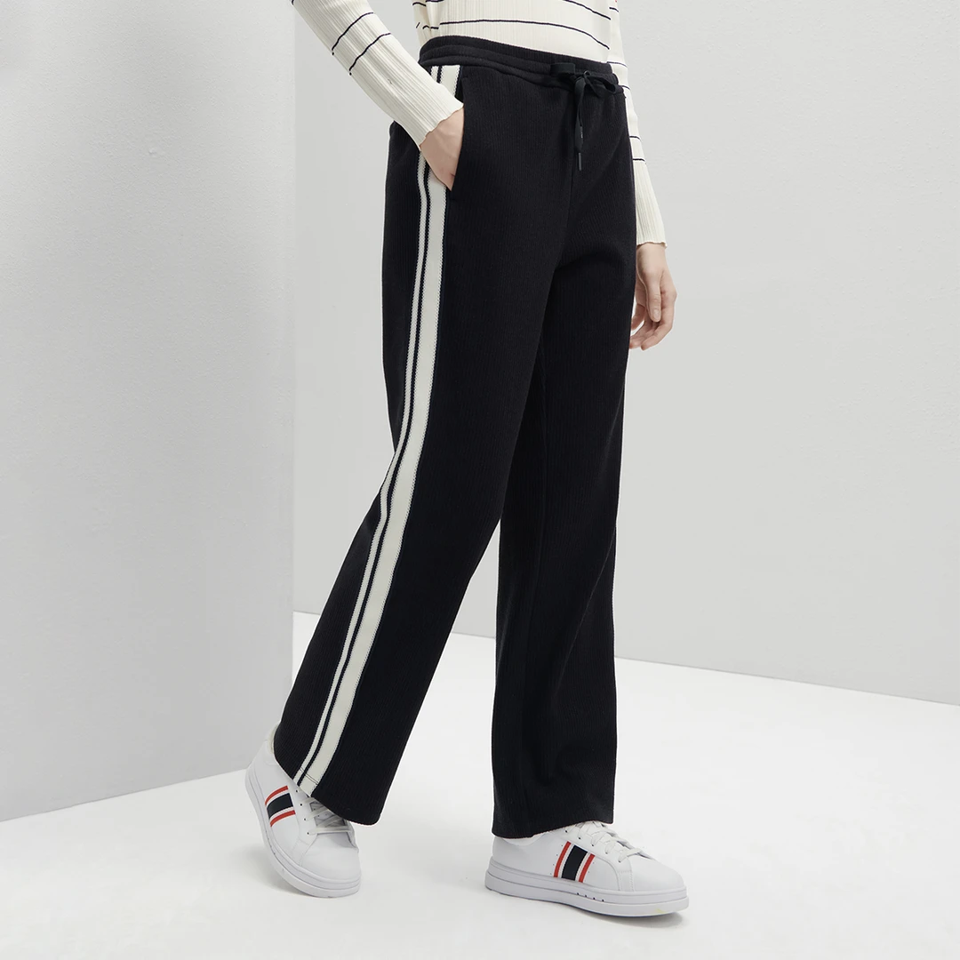 FILA/斐乐长裤【秋冬加厚】条纹女子经典商务休闲裤F11W341601F