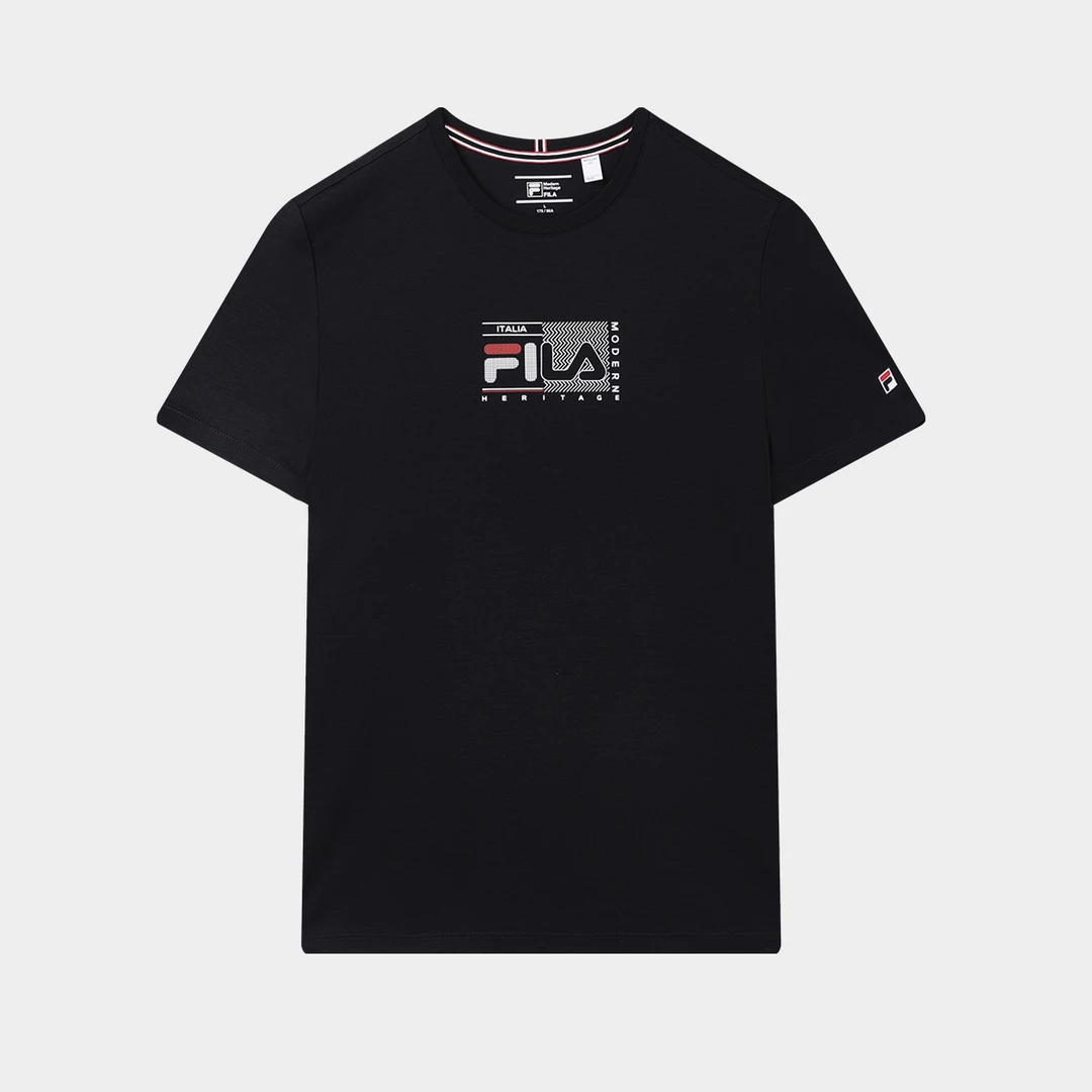 Fila/斐乐2023新款男子经典商务短袖T裇时尚休闲舒适F11M321108F