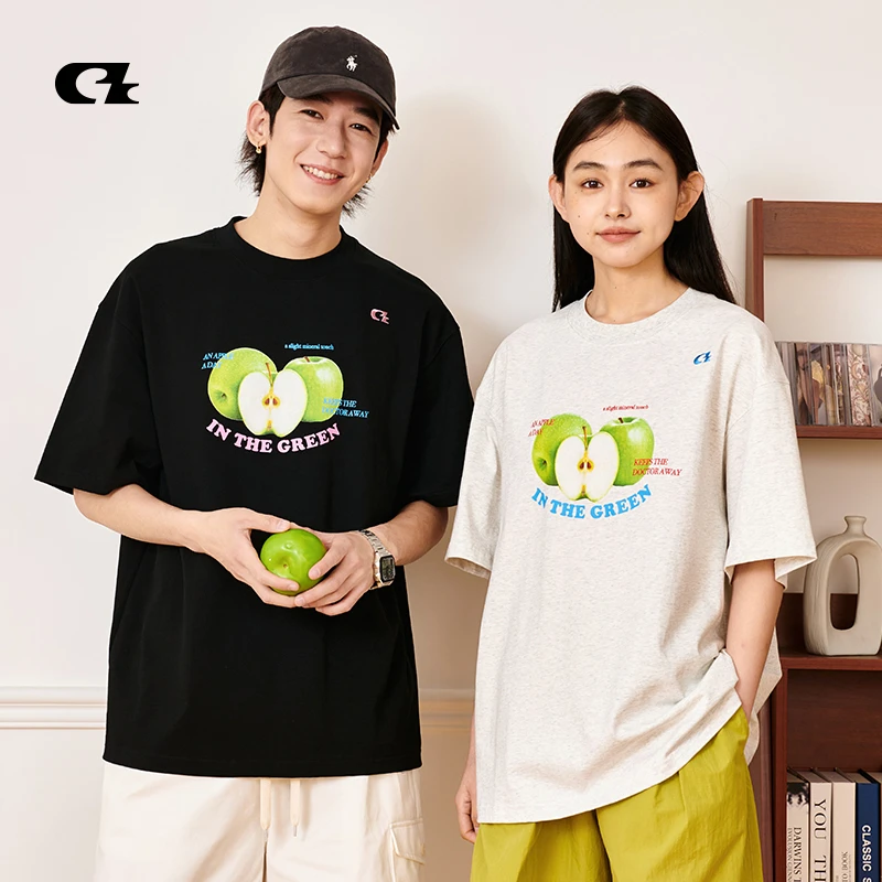 ciza休闲夏季情侣装印花圆领T恤C333
