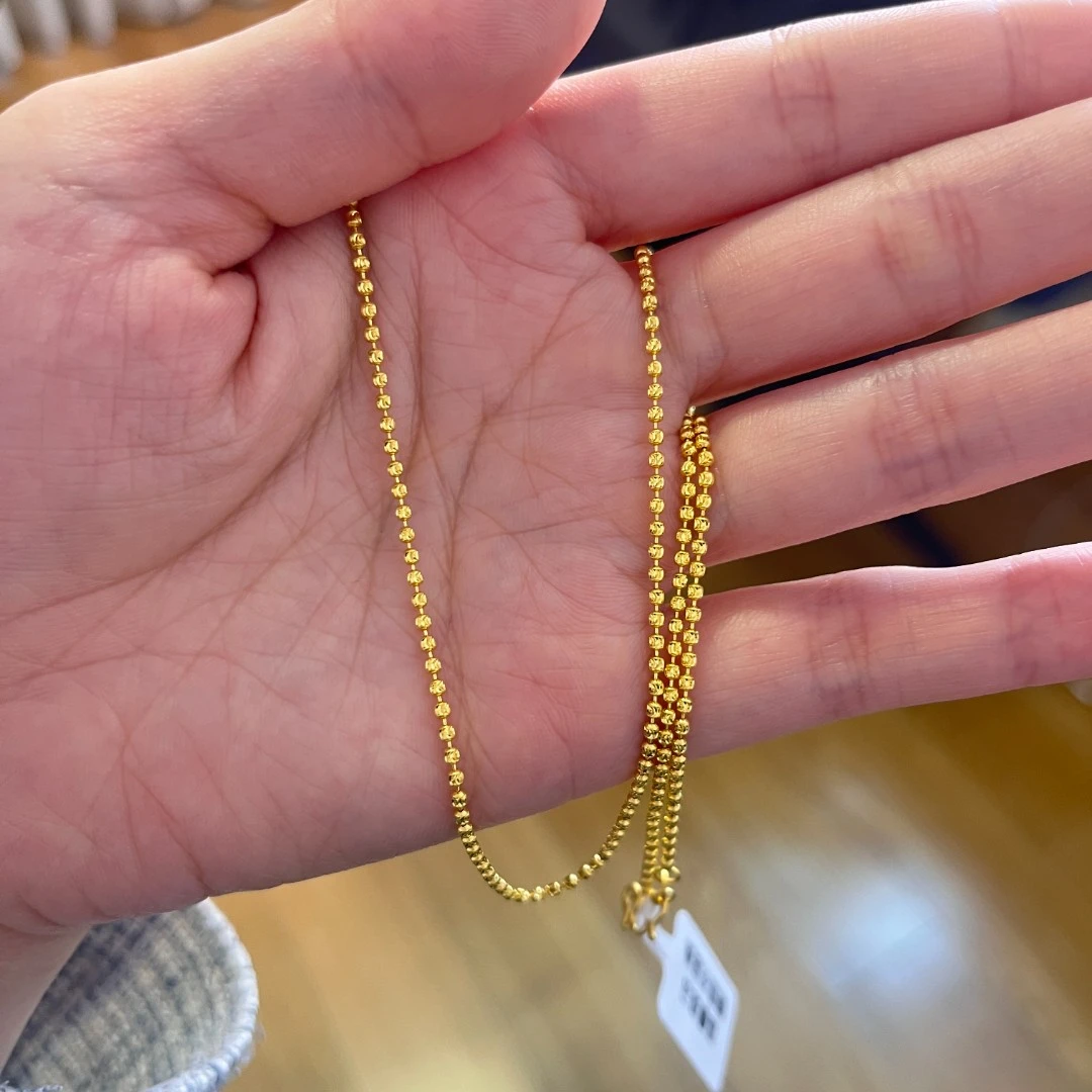 车花珠链M扣足金999