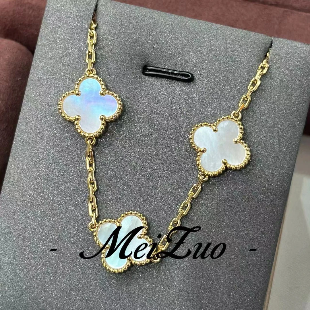 MeiZuo珠宝·18k黄金白贝五花手链气质时尚ins重金