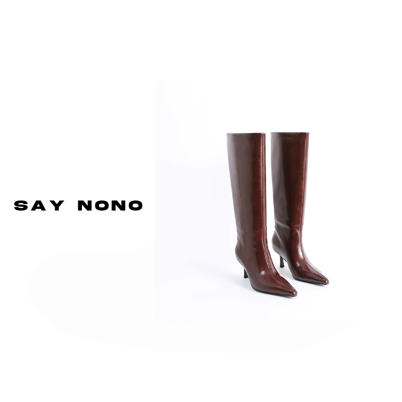1Say  nono  尖头细跟高筒显瘦日常通勤不累脚时装靴6cm