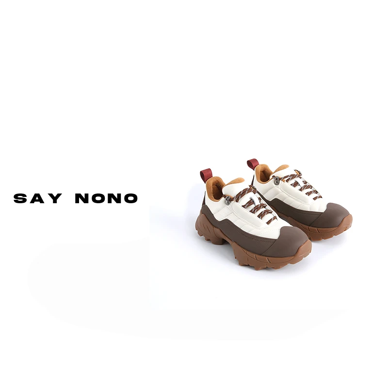Say nono 户外潮流运动厚底百搭系带早秋新款舒适登山鞋4cm