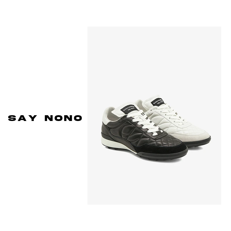 Say nono 经典低帮复古百搭系带运动休闲鞋跟高2.5cm