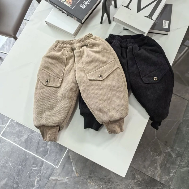 萌娃冬装 一条过冬男童棉裤裤子女童冬季保暖加厚夹棉宝宝棉裤