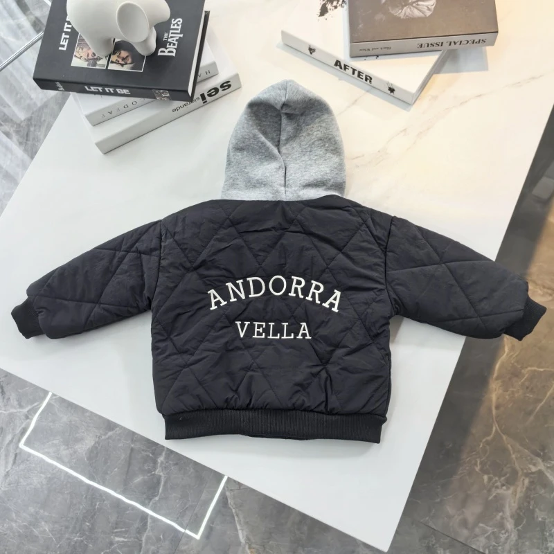 萌娃冬装儿童轻薄棉服季新款中小童加绒加厚棉衣帅气男童夹棉外套