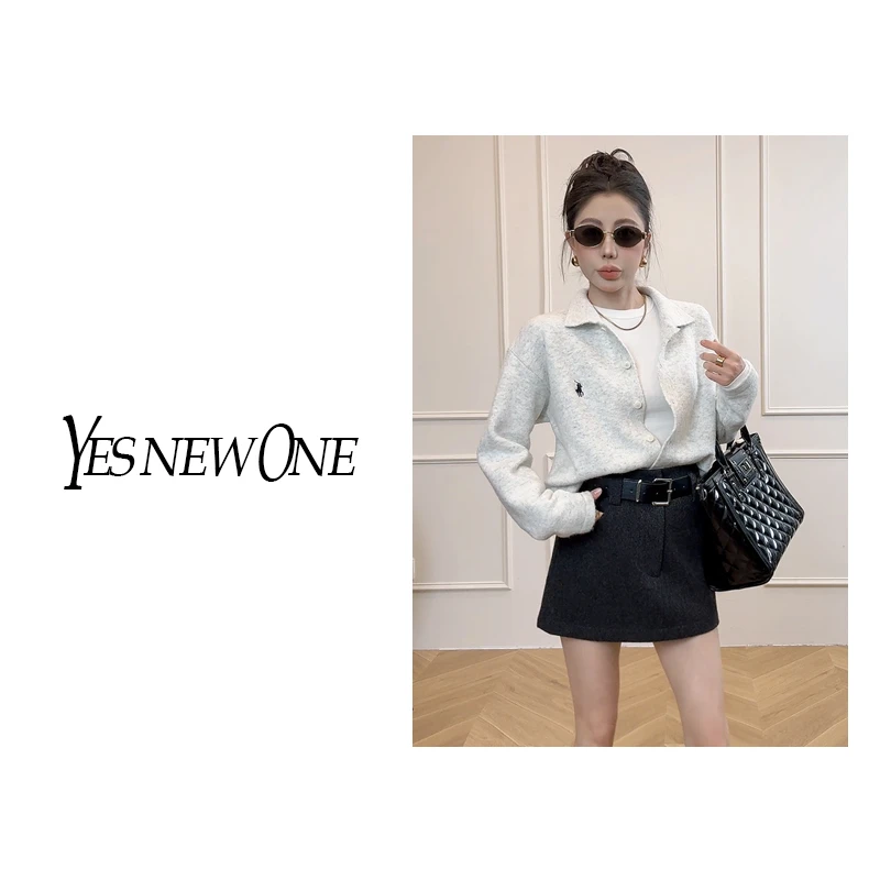 【大蟲家】【2024秋冬捡漏】含羊毛休闲衬衣款针织衫宽松显瘦开衫毛衣