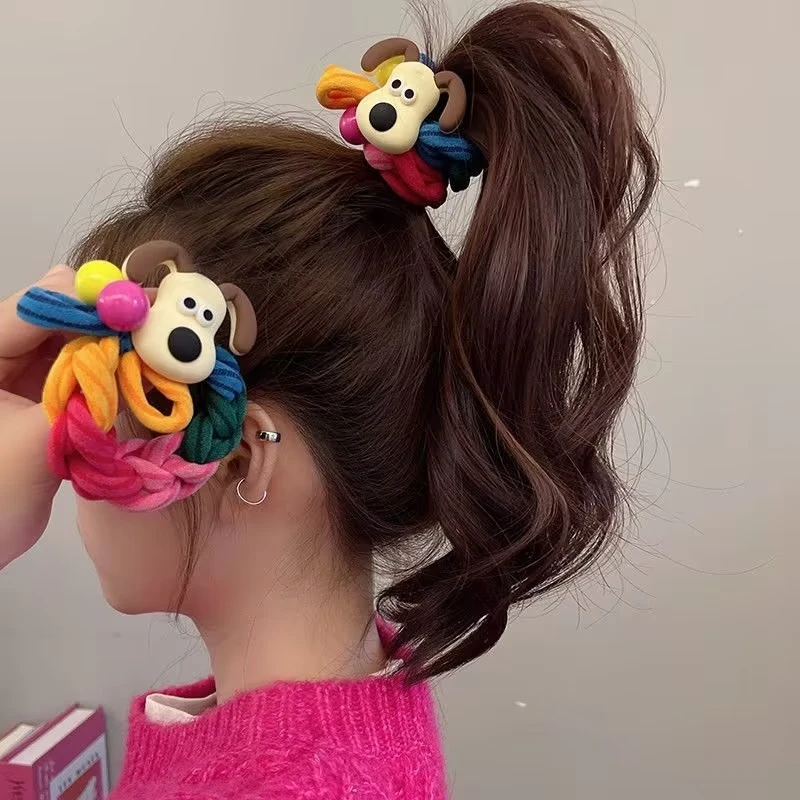 非金属发饰 东大门卡通大肠发圈高弹力发绳女扎头不伤发头绳发圈