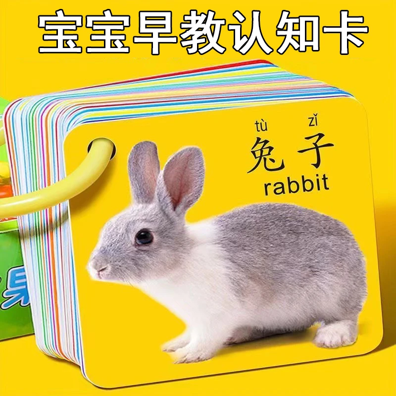 婴幼儿识字卡宝宝认知启蒙书儿童识字宝宝认数玩具早教益智学习