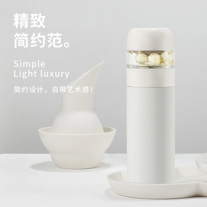 贝瑟斯茶水分离泡茶杯316不锈钢保温杯子创意花茶杯女男车载便携