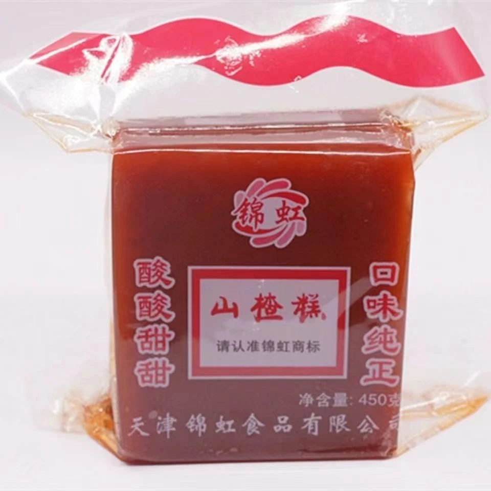 天津特产锦虹大块山楂糕酸甜开胃零食老式京糕蜜饯山楂制品450