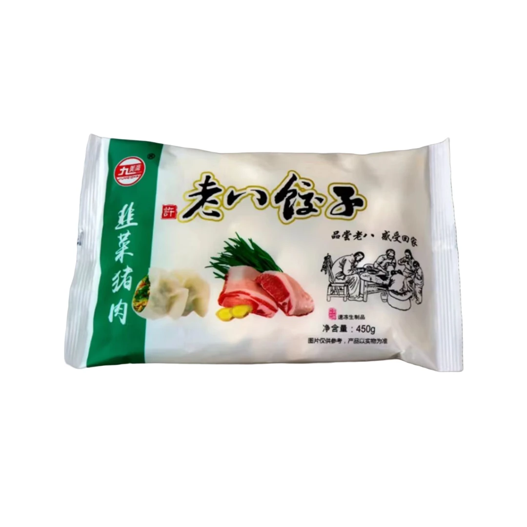 老八韭菜猪肉水饺450g/袋