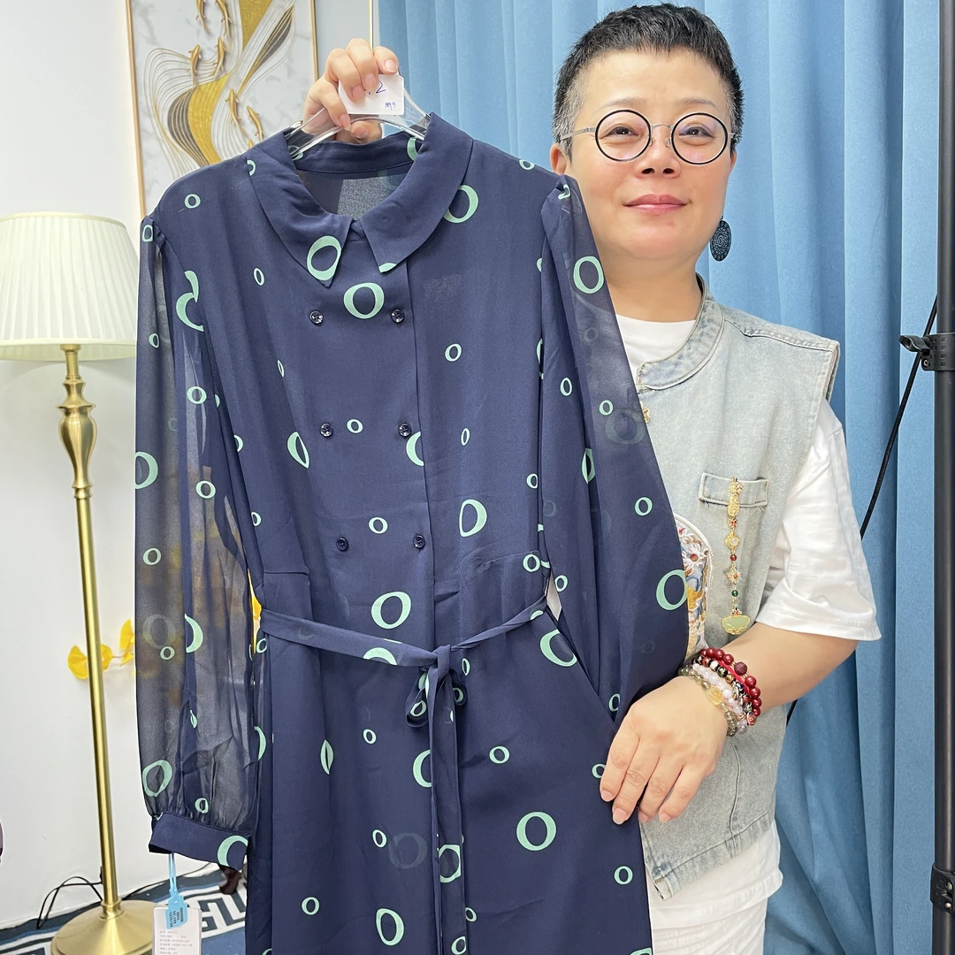 K372【福星高照】气质高雅连衣裙显瘦短袖袖时尚女士简约百搭