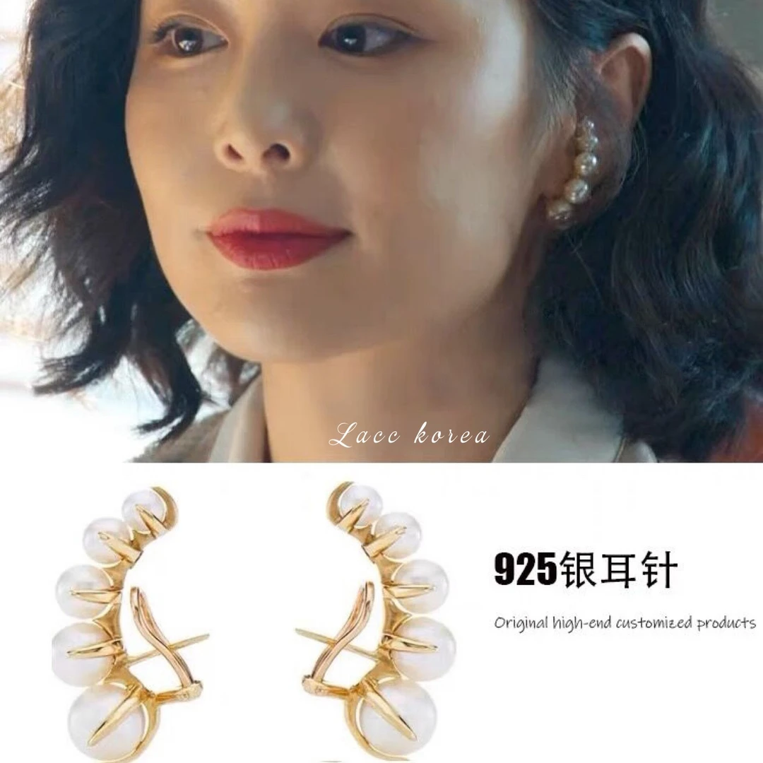 陈书婷大嫂同款耳饰狂飙小众珍珠耳环气质耳钉182