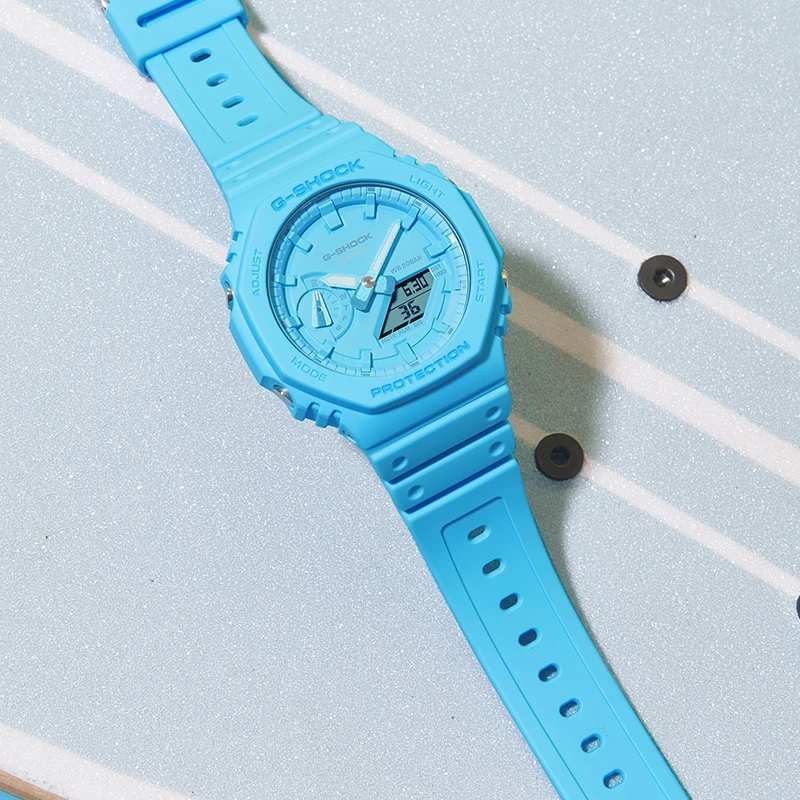 Casio/卡西欧手表男GA-2100纯色潮流农家橡树潮流运动防水石英表