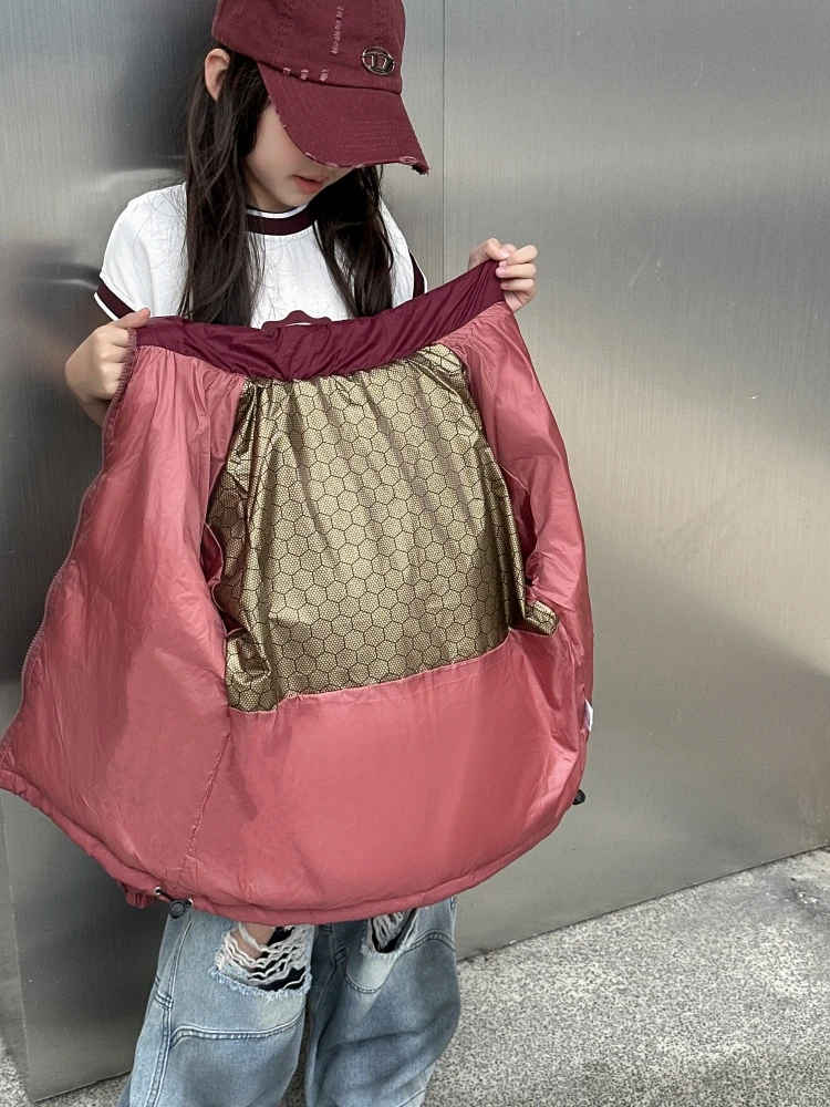 儿童羽绒服男女童加厚保暖外套中大童秋冬季百搭休闲简约羽绒服潮