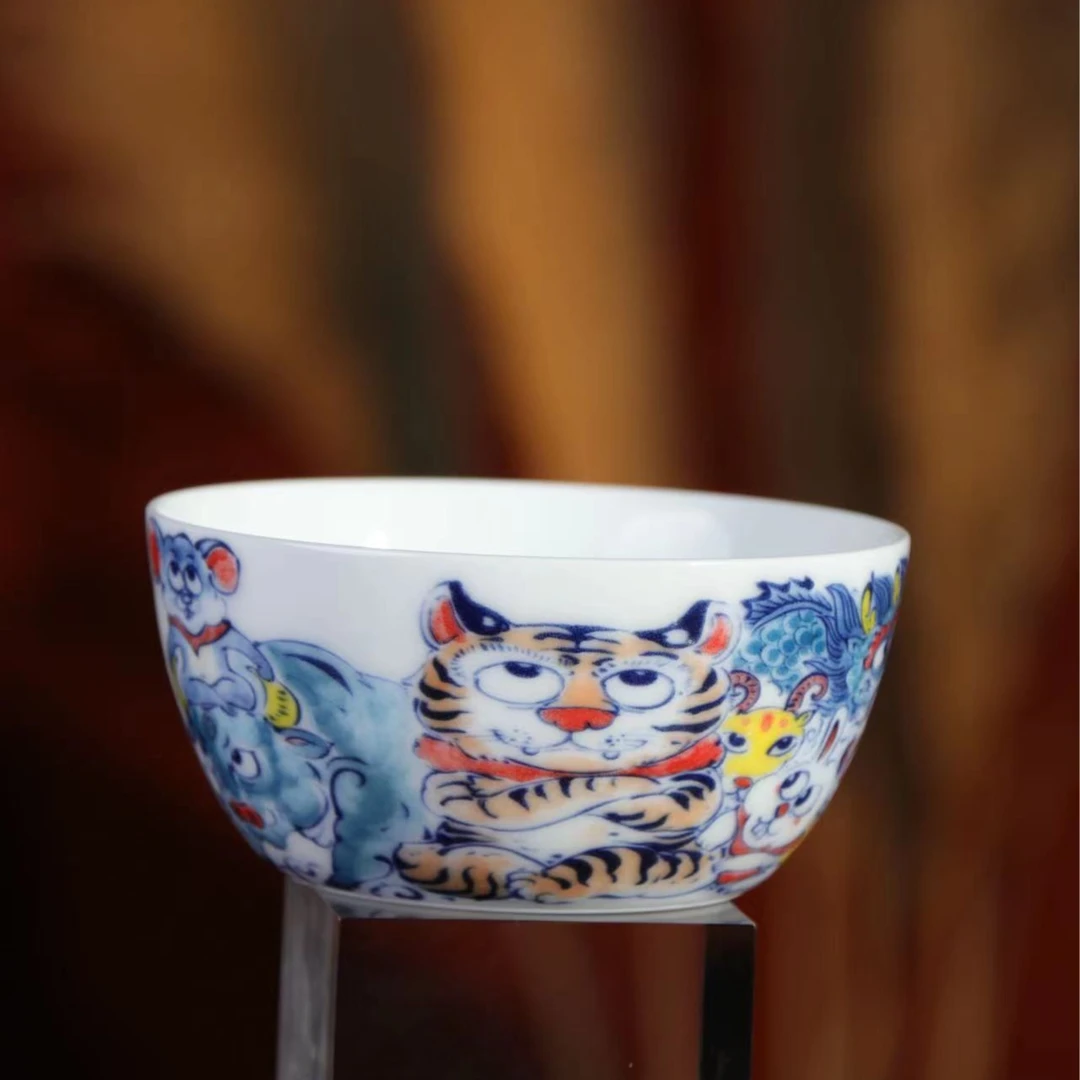 昨明陶瓷全新国潮缸杯 新中式 创意 高档【十二生肖】
