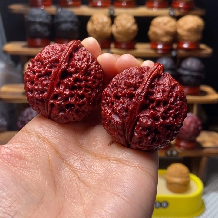 文玩核桃把件重彩35