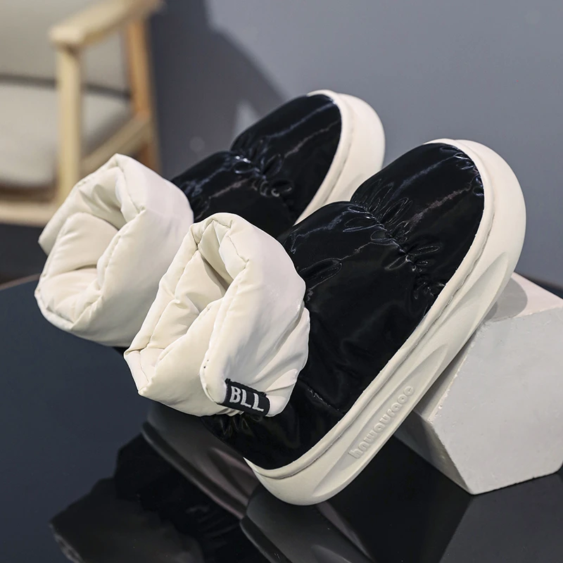 鸿星童尓兢男童鞋冬季新款儿童男孩加绒保暖防水防滑一脚蹬雪地靴