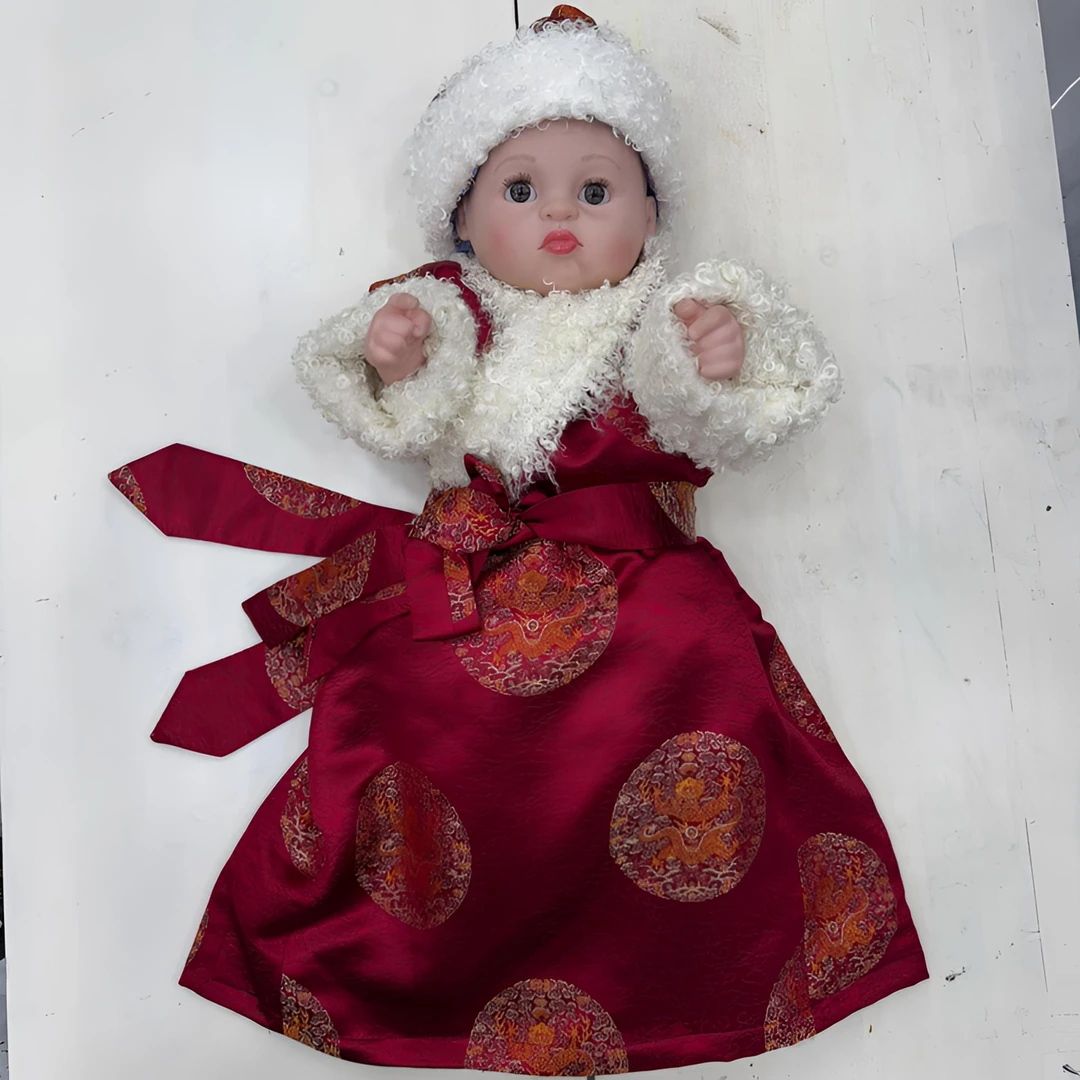 民族童装宝宝藏袍民族风加毛藏装百天藏袍喜庆可爱美丽时尚传款