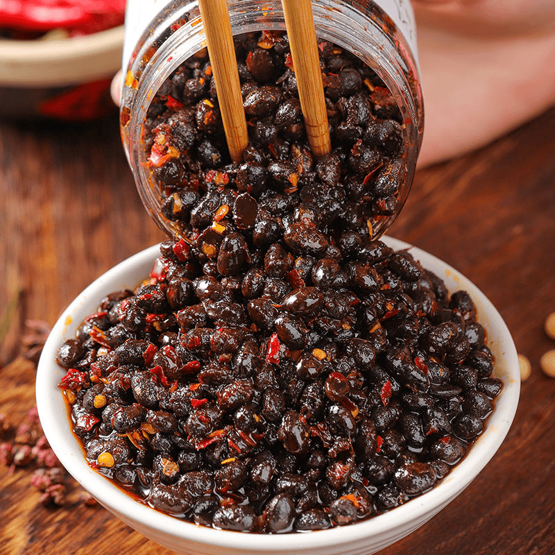 风味豆豉干湖南特产什锦豆鼓辣椒酱下饭菜即食咸菜瓶装特色调味料