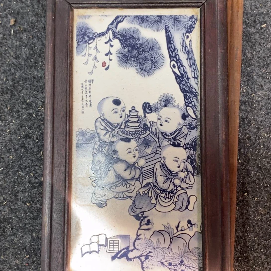 瓷片30*16 景德镇瓷板画柴窑烧制