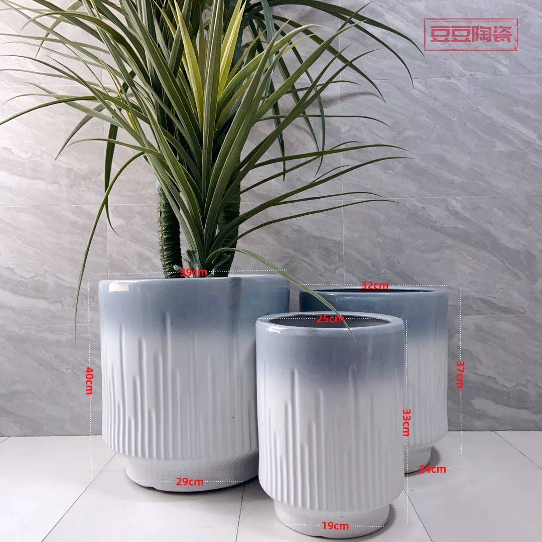 现代新音符大口径钻石落地圆筒龙血树千年木天堂鸟幸福树客厅花盆