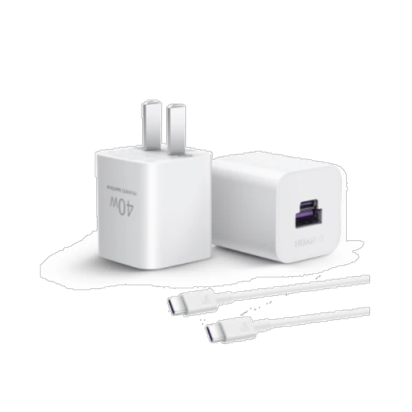 未使用 HUAWEI/华为 冰糖全能氮化镓充电器40WUSB-C/A 融合端口线