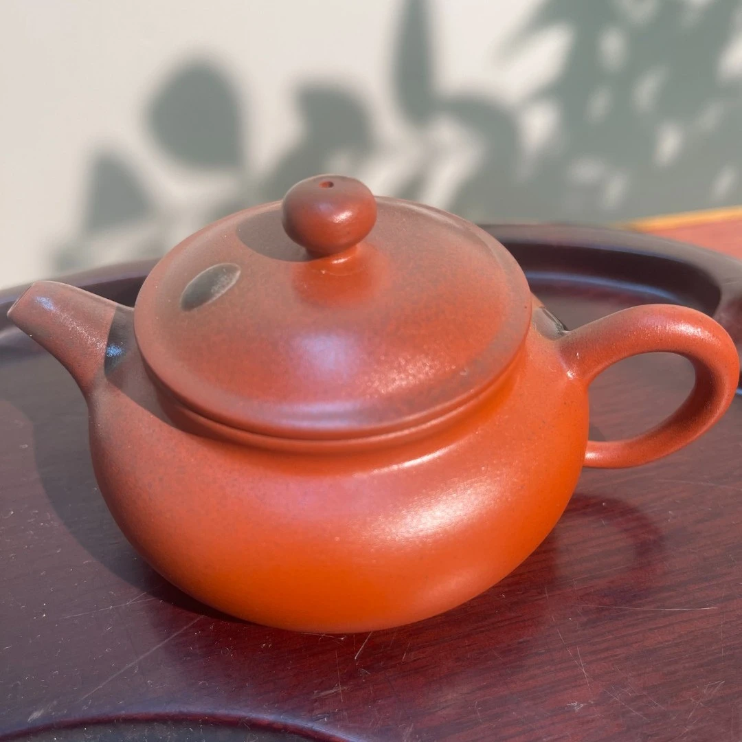 潮州球壶手拉壶油汗壶仿古壶复古泡壶点彩壶平水壶精美茶具紫陶