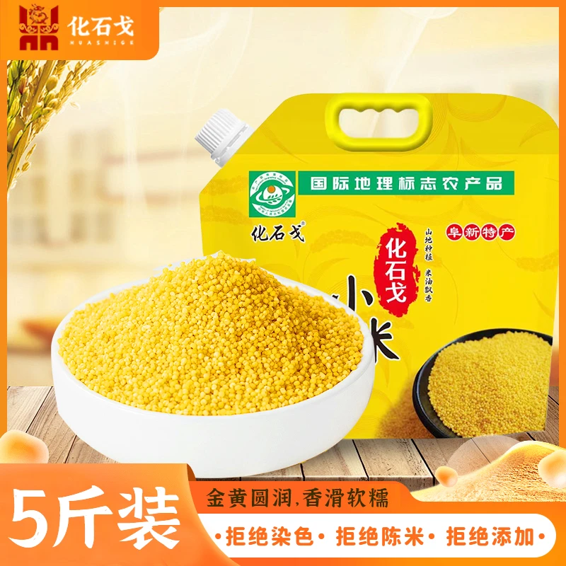 2025年新米上市辽宁阜新特产化石戈金苗K1农家黄小米月子米5斤装