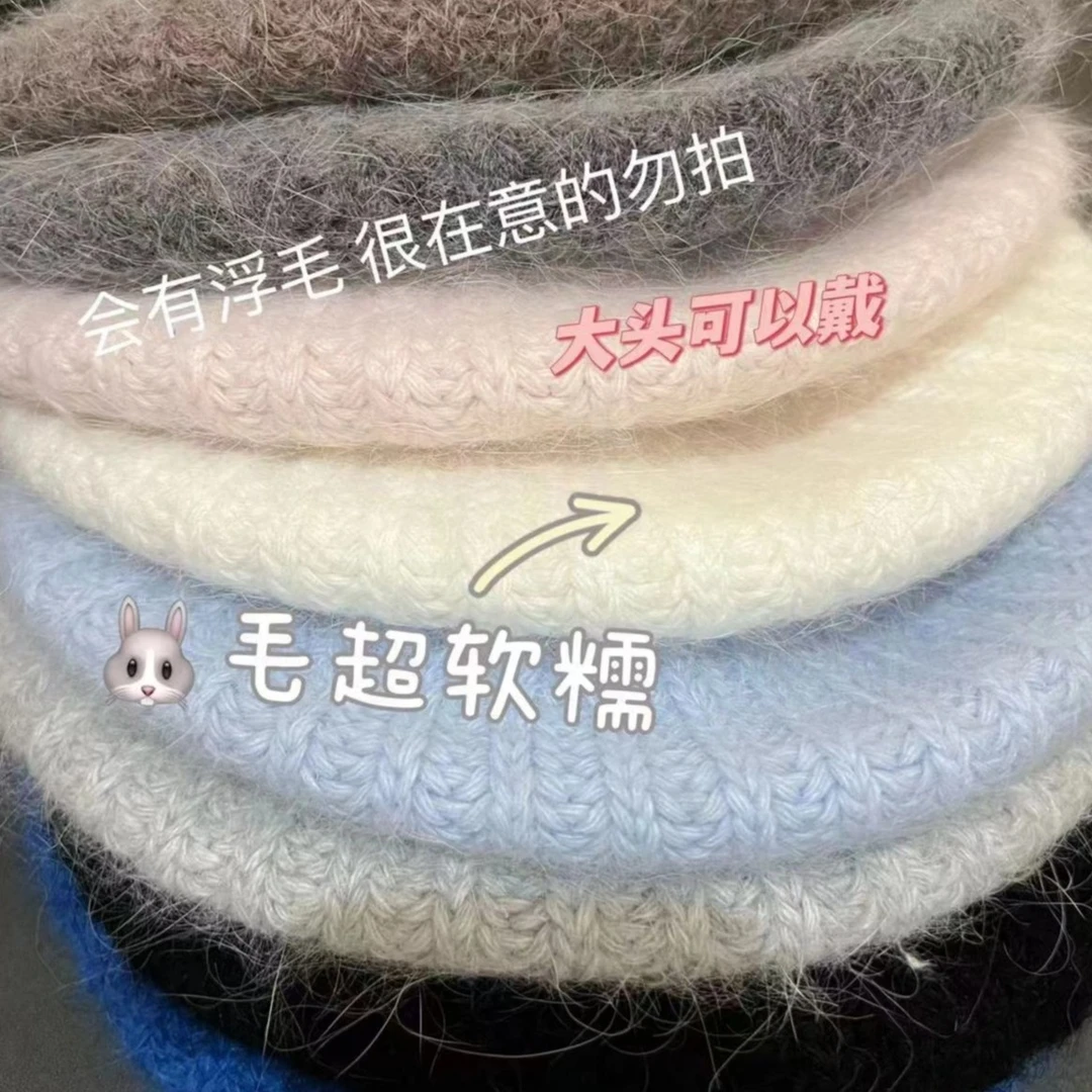 【森林推荐】Cr贝雷帽秋冬新款简约百搭潮流风格毛毛贝雷帽秋冬款