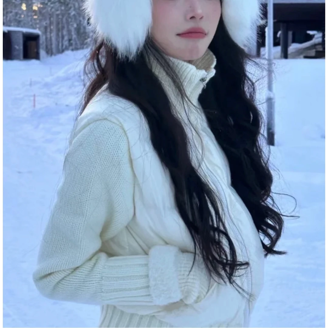 白雪公主 羊毛针织拼接外套