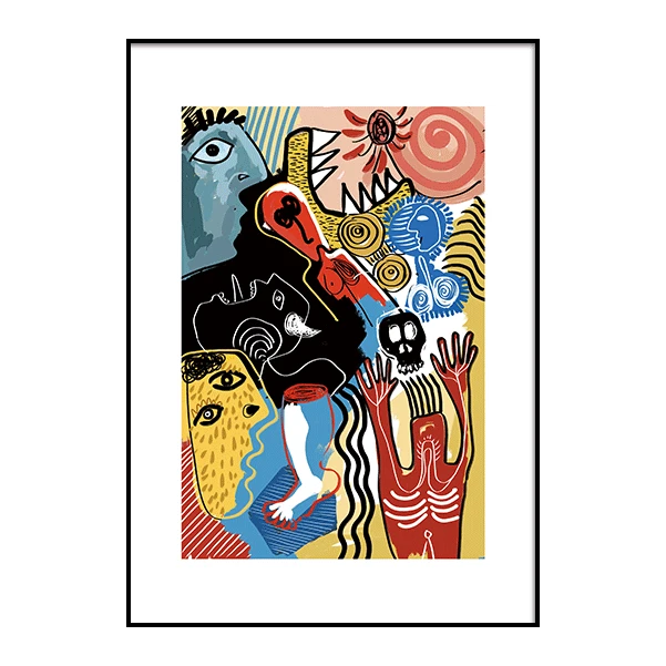 小众潮流艺术原创个性版画限量100版装饰画油画挂画现代抽象画