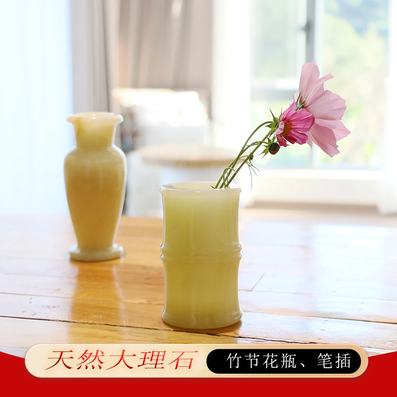 天然奢石大理石小花瓶