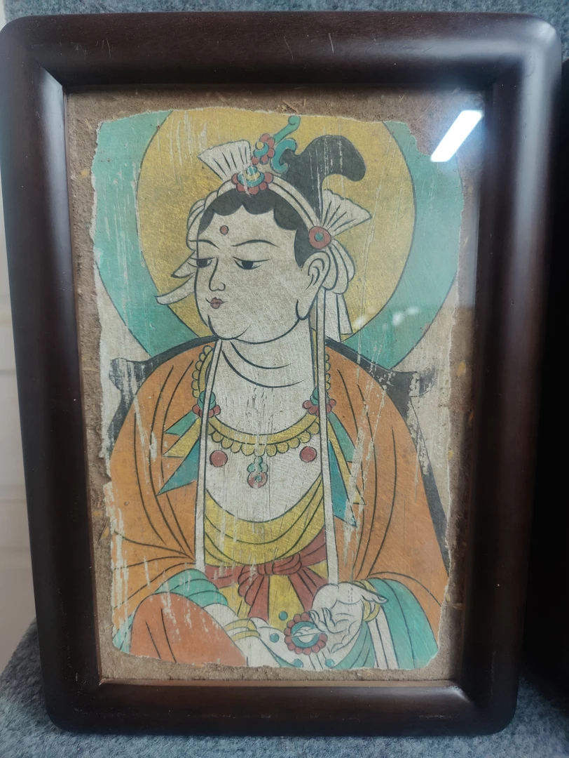 敦煌壁画泥板画，24✘34厘米