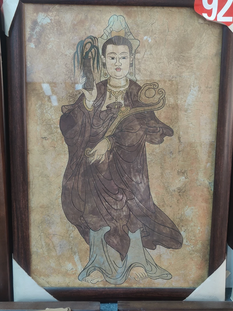 敦煌壁画墙皮画66✘46厘米