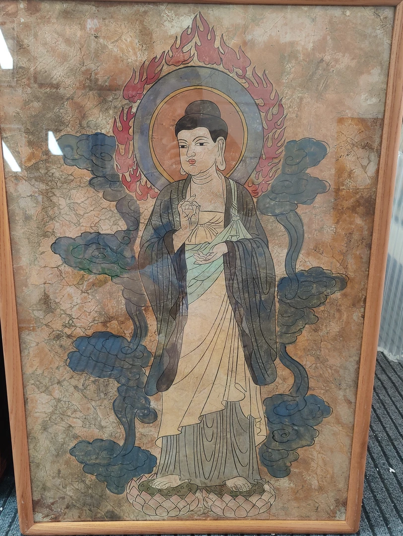 敦煌壁画墙皮画95✘65厘米