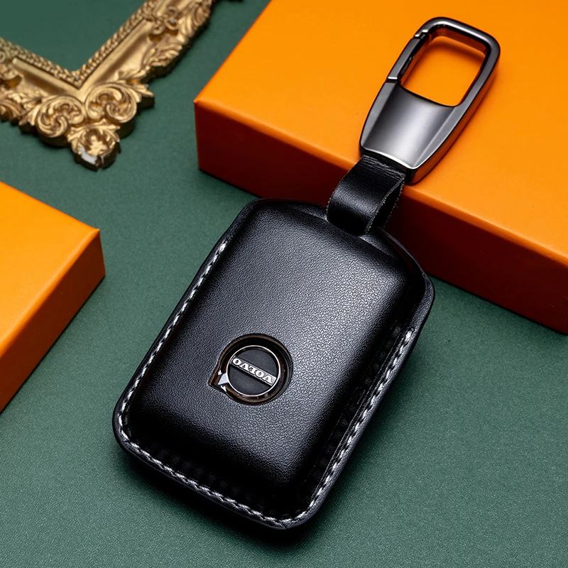 适用于沃尔沃XC90 S60真皮钥匙包S90 S30 xc60钥匙保护套