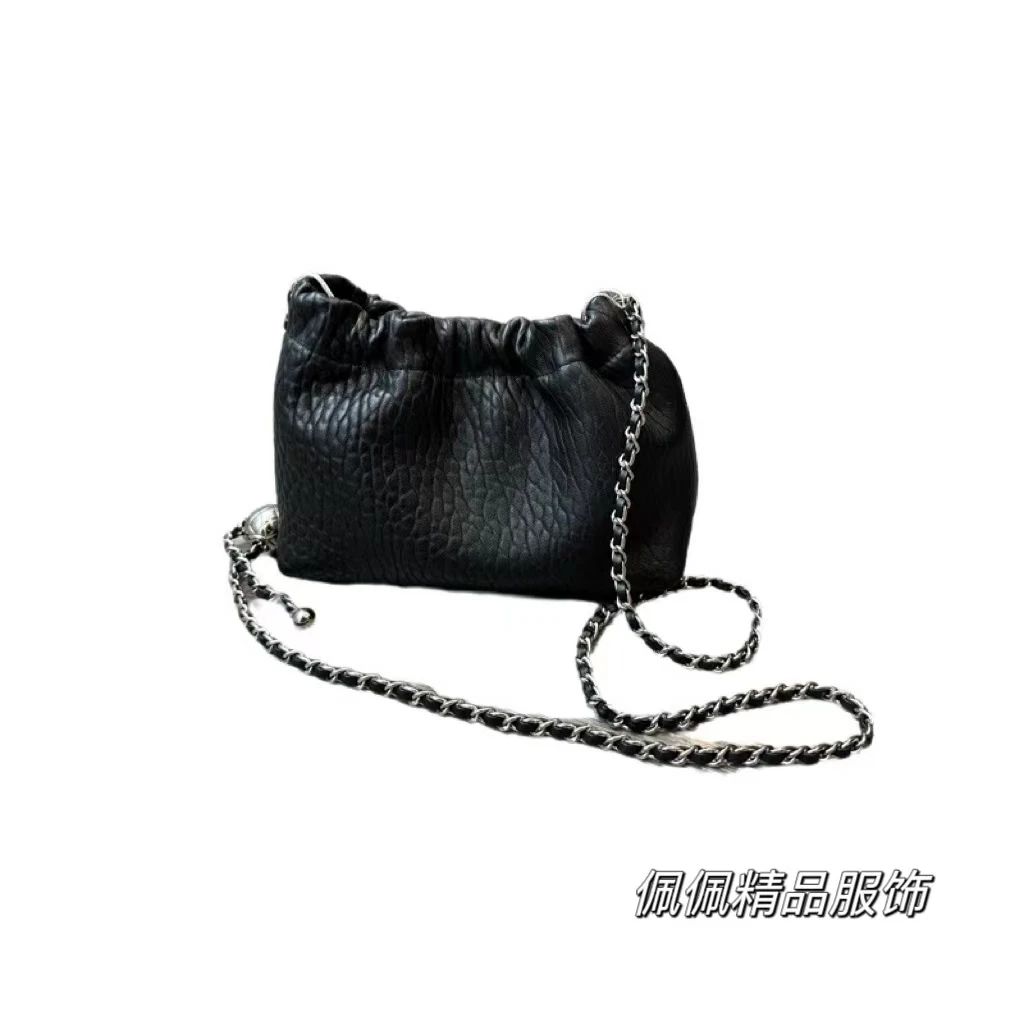 佩佩 【云朵包】包包  B4404 5075317  黑色百搭时尚单肩韩版褶皱