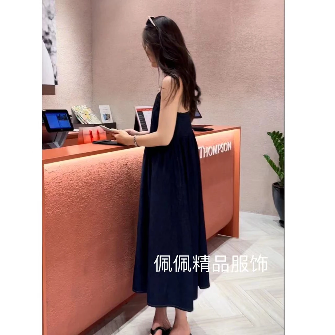 佩佩PA【福福款只出不进】吊带牛仔连衣裙  V7217  仙10